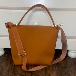 Rothy's The Mini Zip Bucket Bag Amber